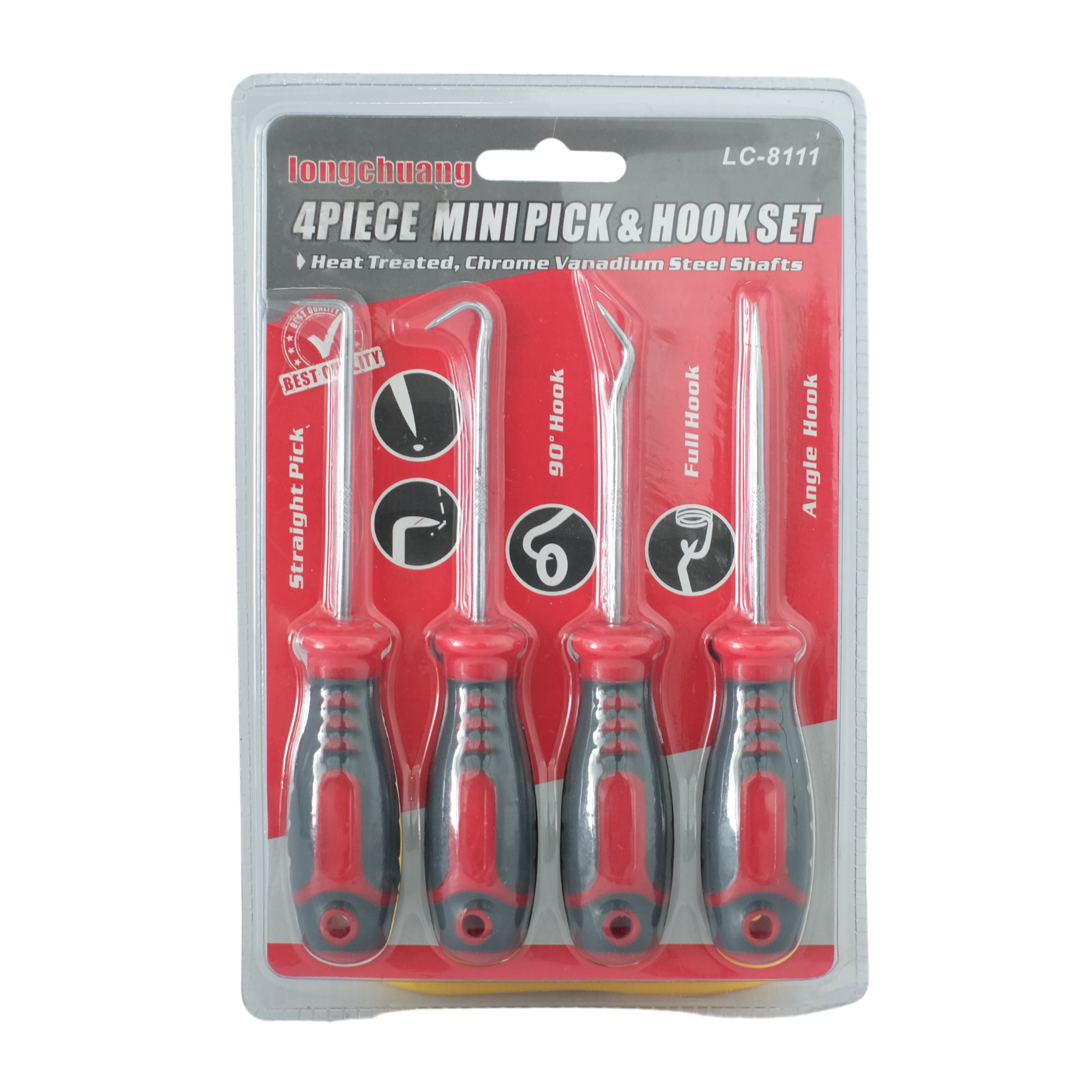 LONGCHUANG- MINI PICK & HOOK SET 4 PCS LC-8111